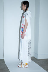 RECONSTRUCTED T-SHIRT HOODED DRESS