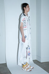 RECONSTRUCTED T-SHIRT HOODED DRESS