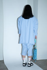 CUT JACQUARD GINGHAM MOST WIDE SLACKS