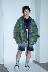 OVERDYED PATCHWORK PLAID HS SHIRT