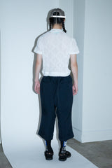 POLYESTER TRIPLE-WEAVE WIDE SLACKS