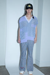 MIXED-KNIT VEST_REFLECTIVE RIB