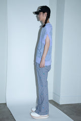 MIXED-KNIT VEST_REFLECTIVE RIB