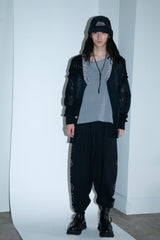 MIXED-KNIT CARDIGAN_REFLECTIVE RIB