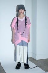 MIXED-KNIT VEST_REFLECTIVE RIB