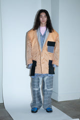 HAND-SPRAYED/STUDDED LEATHER BELT