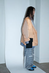 HAND-SPRAYED/STUDDED LEATHER BELT