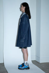 OVERSIZED DENIM SH/DETACHABLE BANDANA