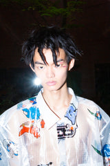 TRANSPARENT GRID WORK SHIRT/ATOZ