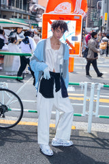 REVERSIBLE DISTRESSED SUMMER KNIT CARDIGAN/CHARACTER/ATOZ