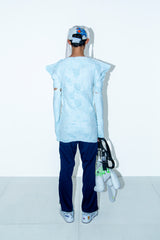 VINTAGE DENIM/T-SHIRT RECONSTRUCTION TRACK DOUBLE KNEE PANTS F