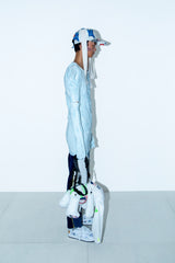 VINTAGE DENIM/T-SHIRT RECONSTRUCTION TRACK DOUBLE KNEE PANTS F