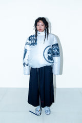 ITALIAN-MADE LUXURY FABRIC HARDCORE LONG SKIRT