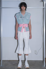 SEQUIN TWEED CROPPED FLARED PANTS