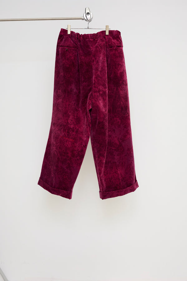 MIXED CULTURE UNEVEN DYED TROUSERS