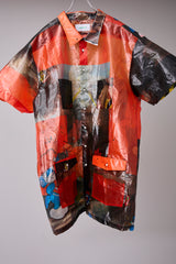 TRANSPARENT GRID WORK SHIRT/ATOZ