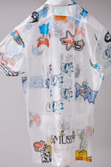 TRANSPARENT GRID WORK SHIRT/ATOZ