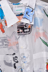 TRANSPARENT GRID WORK SHIRT/ATOZ