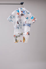 TRANSPARENT GRID WORK SHIRT/ATOZ
