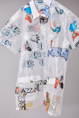 TRANSPARENT GRID WORK SHIRT/ATOZ