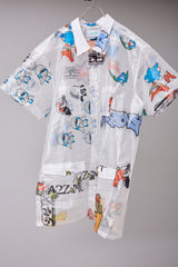 TRANSPARENT GRID WORK SHIRT/ATOZ