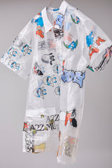 TRANSPARENT GRID WORK SHIRT/ATOZ