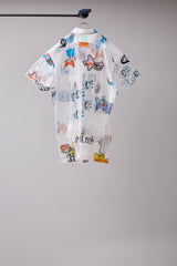 TRANSPARENT GRID WORK SHIRT/ATOZ