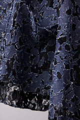 MELTED BONDED DENIM FLORAL SHIRT