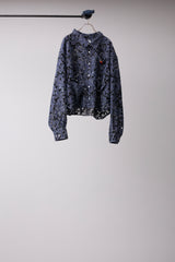 MELTED BONDED DENIM FLORAL SHIRT