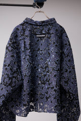 MELTED BONDED DENIM FLORAL SHIRT