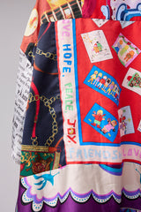 VINTAGE SCARF REMODELED INTO A SHIRT