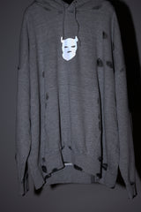 MELTED DAMAGE HOODIE / REFLECTED CHARACTER