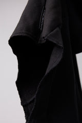 CUT-OFF HOODIE REMODELED FROM MASS-PRODUCED SWEATSHIRT