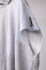 CUT-OFF HOODIE REMODELED FROM MASS-PRODUCED SWEATSHIRT