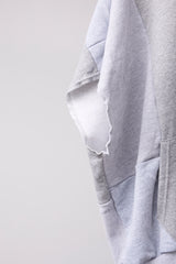 CUT-OFF HOODIE REMODELED FROM MASS-PRODUCED SWEATSHIRT