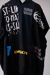 CUT-OFF HOODIE REMODELED FROM VINTAGE T-SHIRT