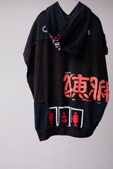 CUT-OFF HOODIE REMODELED FROM VINTAGE T-SHIRT