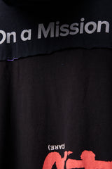 CUT-OFF HOODIE REMODELED FROM VINTAGE T-SHIRT