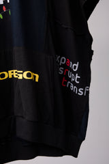 CUT-OFF HOODIE REMODELED FROM VINTAGE T-SHIRT