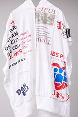 CUT-OFF HOODIE REMODELED FROM VINTAGE T-SHIRT