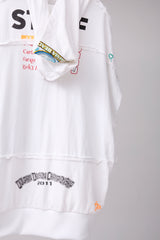 CUT-OFF HOODIE REMODELED FROM VINTAGE T-SHIRT