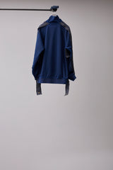 PIGMENT-DYED DISTRESSED TRACK JACKET