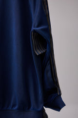 PIGMENT-DYED DISTRESSED TRACK JACKET