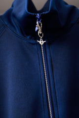 PIGMENT-DYED DISTRESSED TRACK JACKET