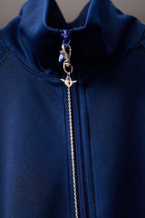 PIGMENT-DYED DISTRESSED TRACK JACKET