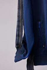 PIGMENT-DYED DISTRESSED TRACK JACKET