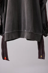 PIGMENT-DYED DISTRESSED TRACK JACKET