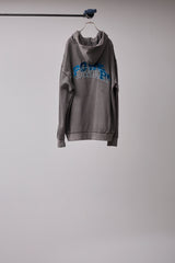 GLITCH EMBROIDERY DISTRESSED HOODIE/BTC