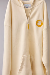 GLITCH EMBROIDERY DISTRESSED HOODIE/BTC