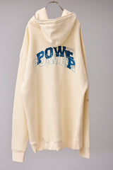 GLITCH EMBROIDERY DISTRESSED HOODIE/BTC